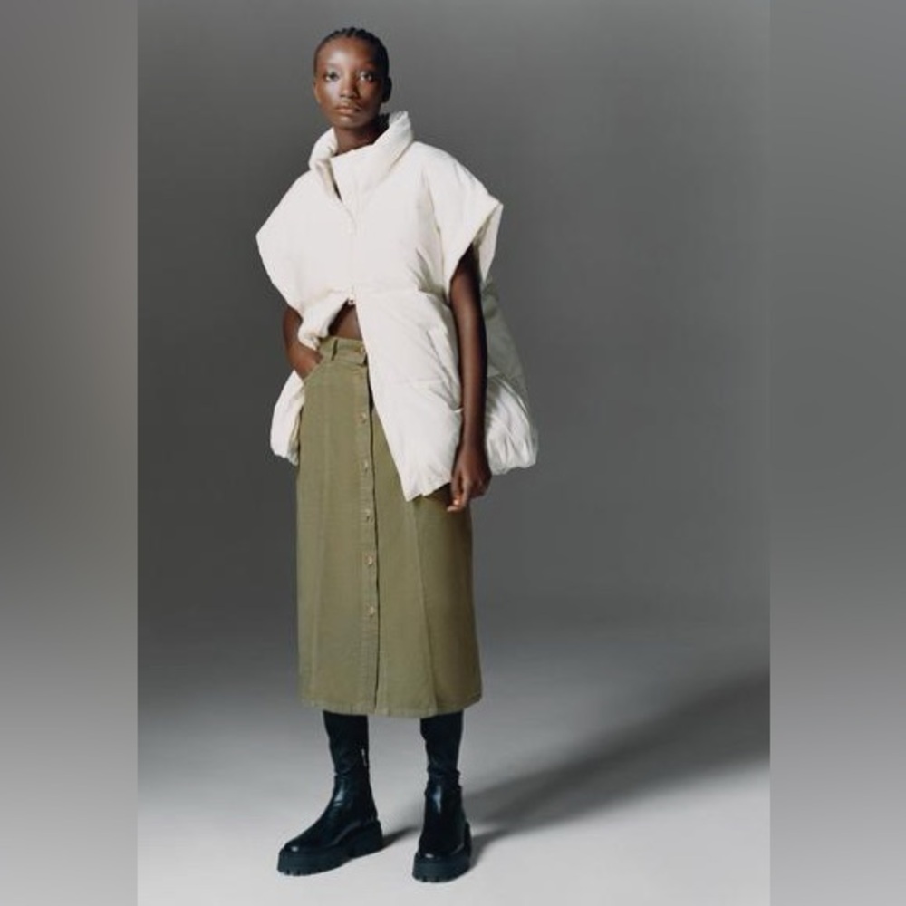 Zara cotton corduroy skirt